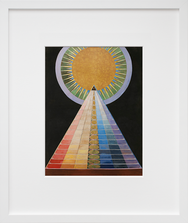 Load image into Gallery viewer, Hilma af Klint&amp;#39;s Altarpiece, No. 1, Group X framed in white
