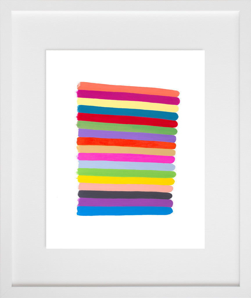 Color Stack Series #5 in a white frame