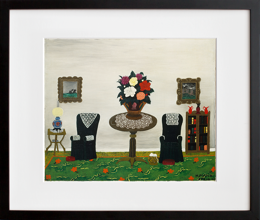 Victorian Interior II in a black frame
