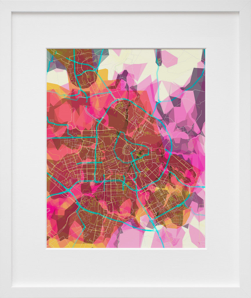 prettymaps (amsterdam) in a white frame