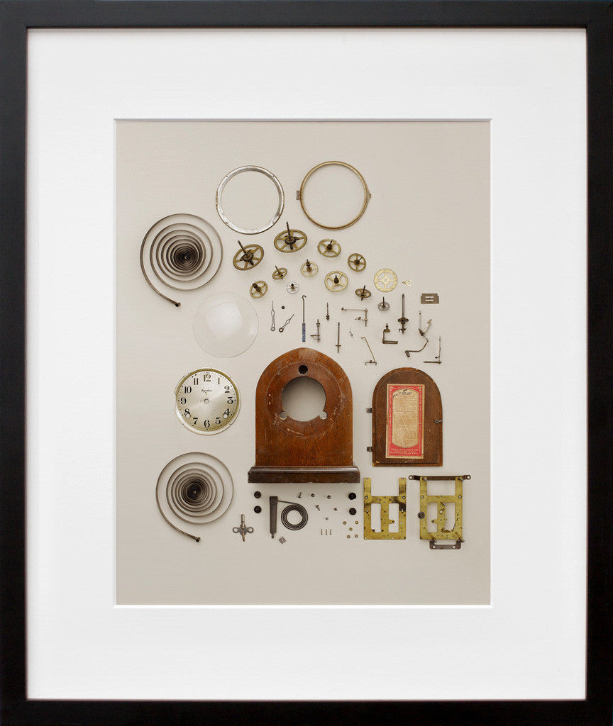 Old Wind-Up Clock in a black frame