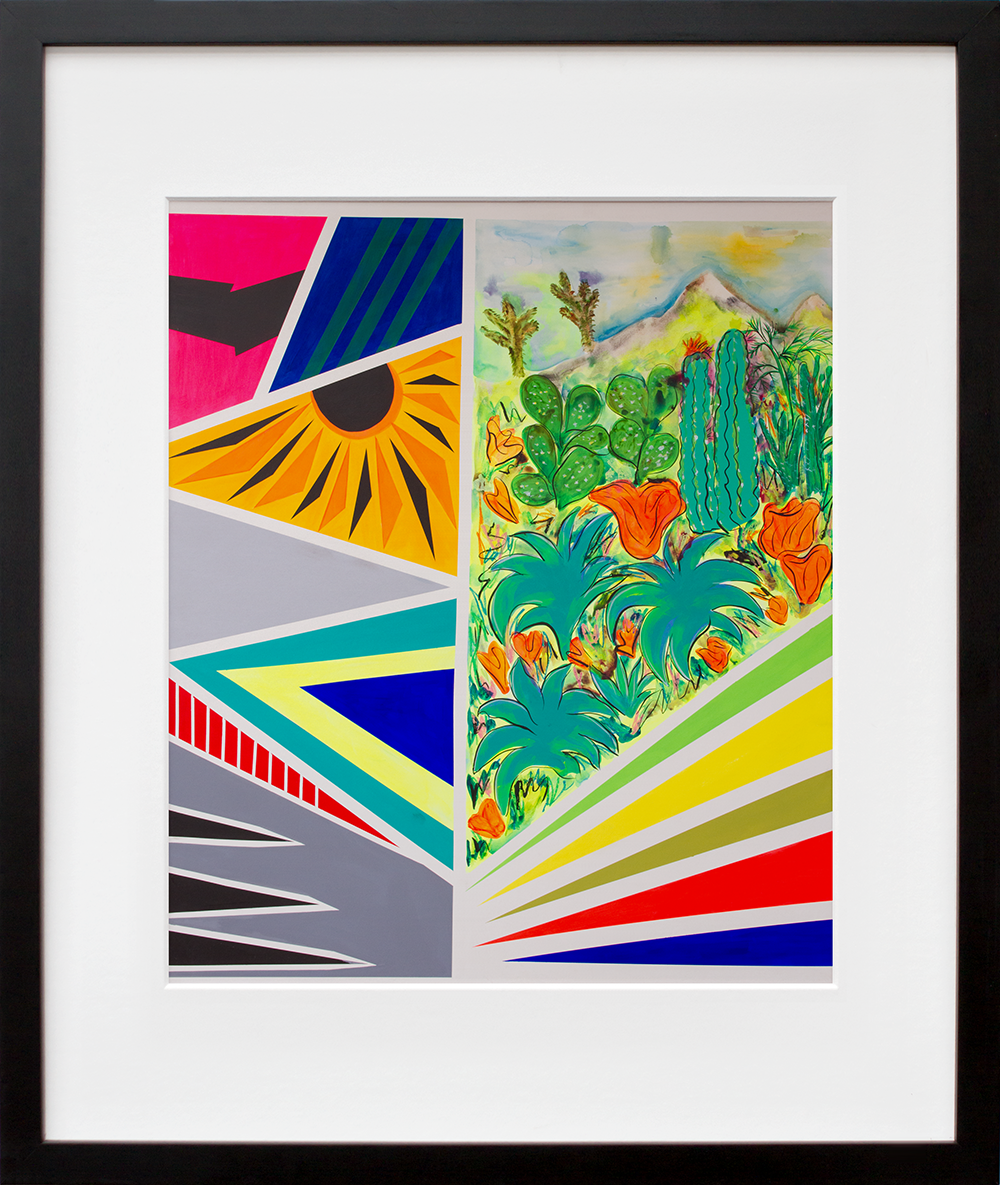 Ventanas (Desert) in a black frame