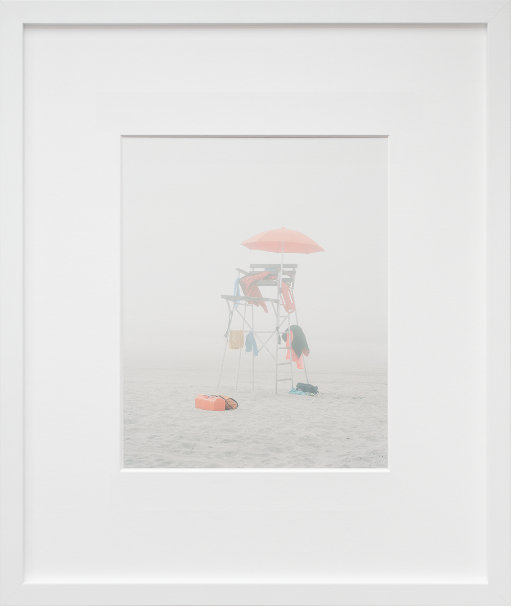 Lifeguard Stand, Rockaway Beach, Queens, New York in a white frame