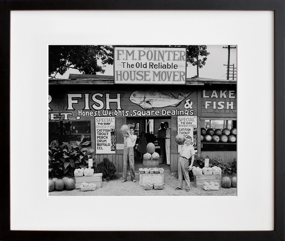 Roadside stand near Birmingham, Alabama in a black frame