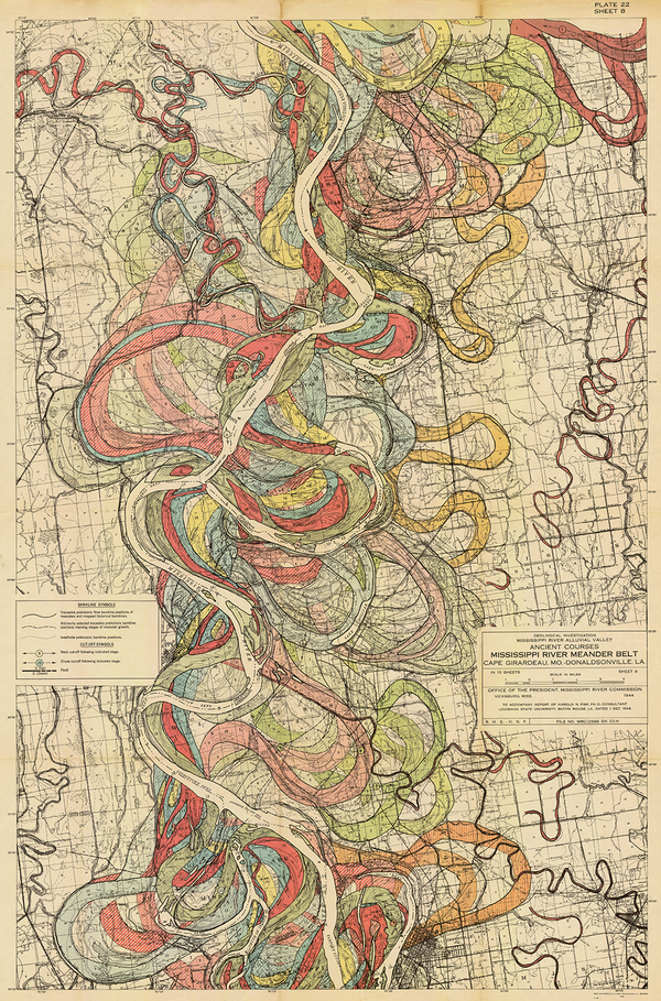 Load image into Gallery viewer, Plate 22, Sheet 8, Ancient Courses Mississippi River Meander Belt
