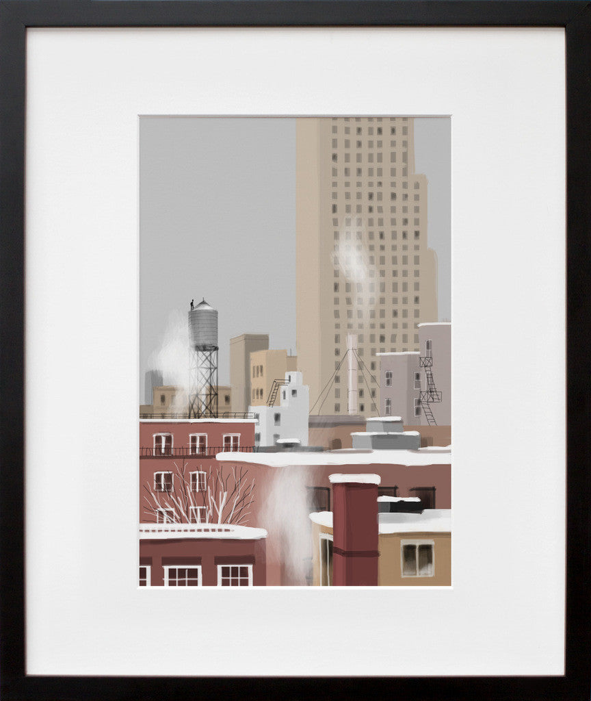 Cranberry and Henry, Brooklyn Heights in a black frame
