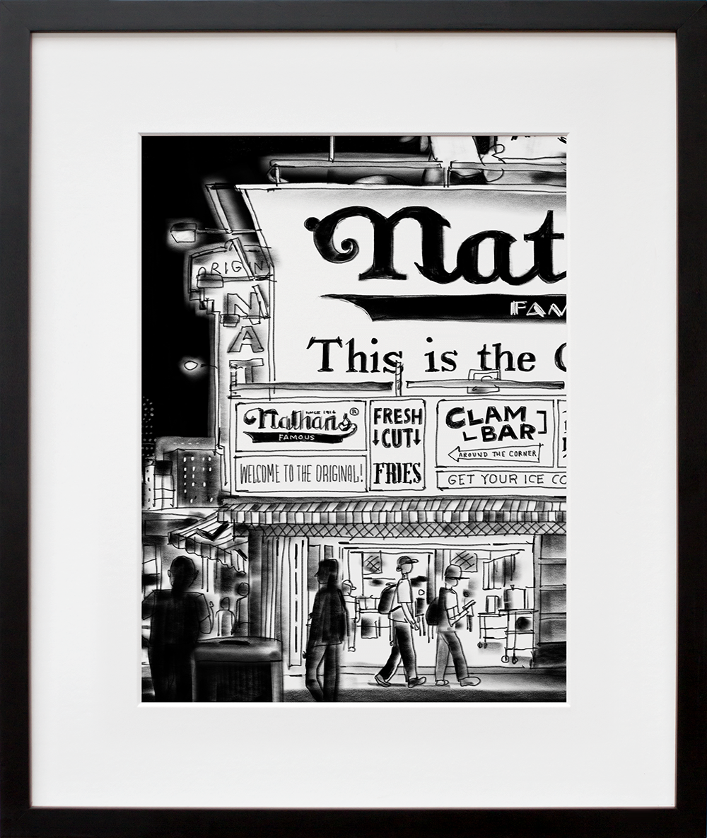 Coney Island, Brooklyn in a black frame