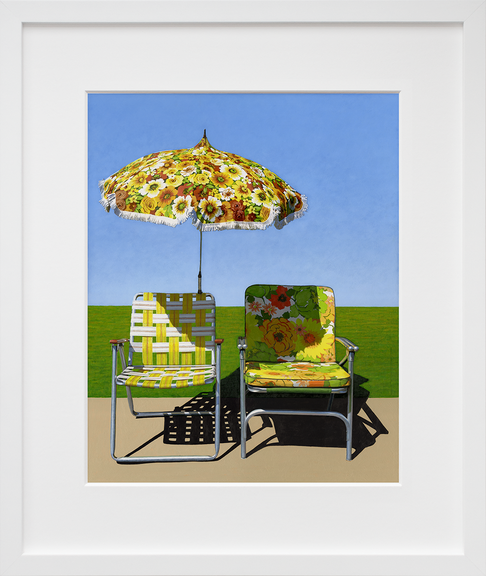 September Shade in a white frame
