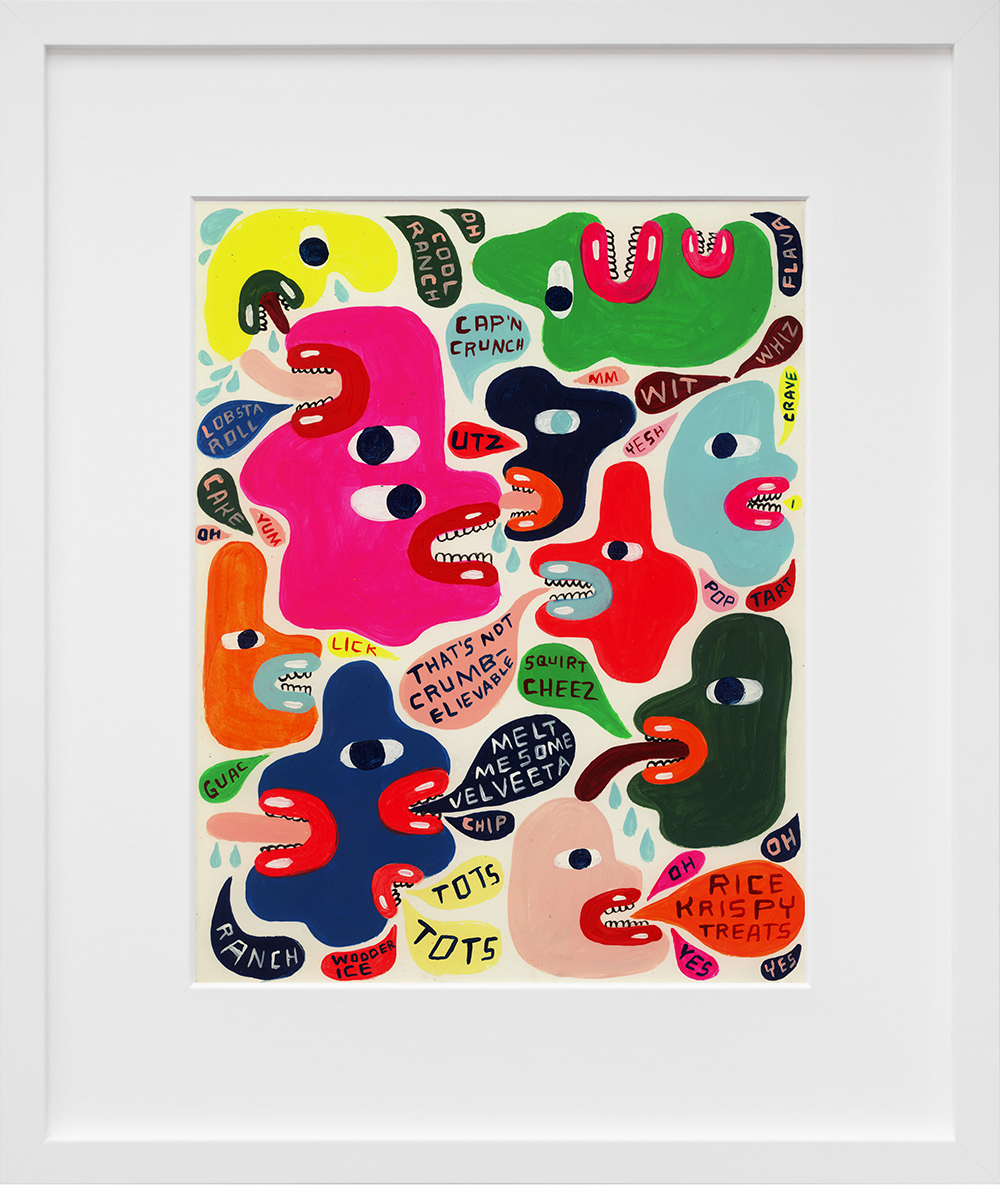 snack chat in a white frame