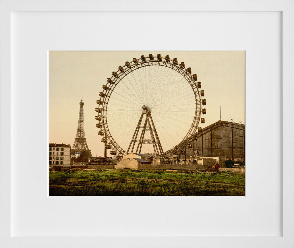 La Grande Roue de Paris, 1900 in a white frame