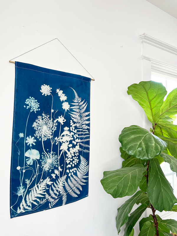 Load image into Gallery viewer, Cyanotype Wall Hanging
