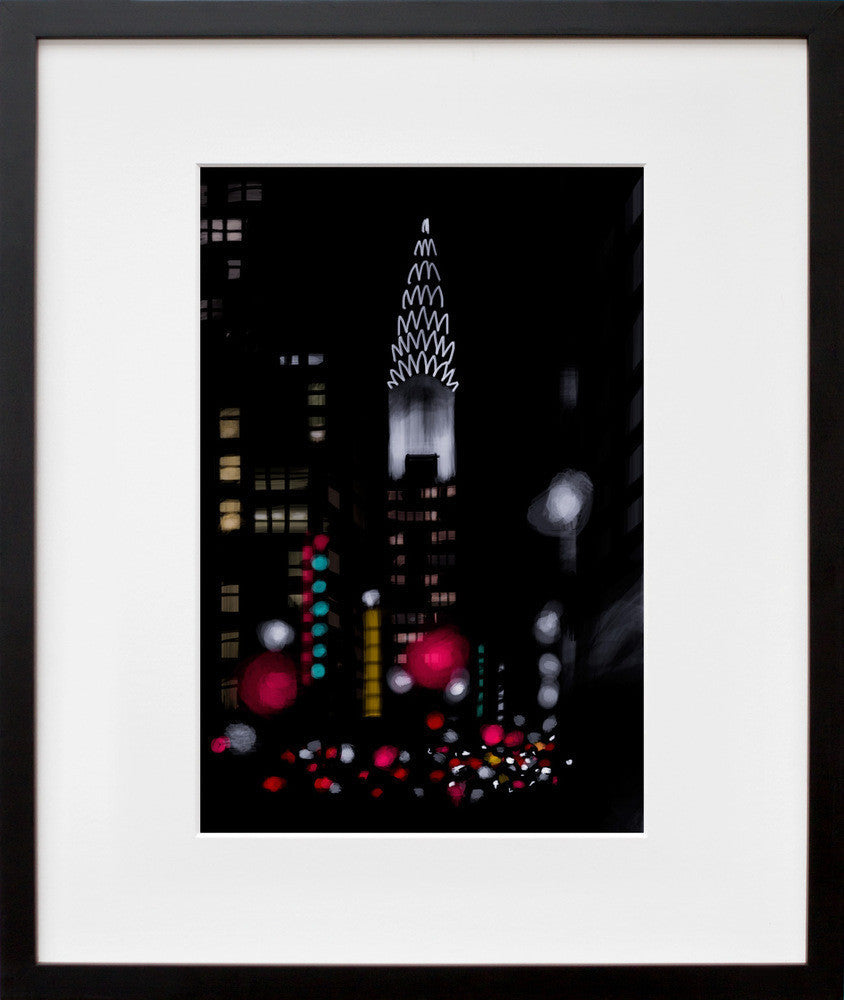Lexington and 53rd Street in a black frame