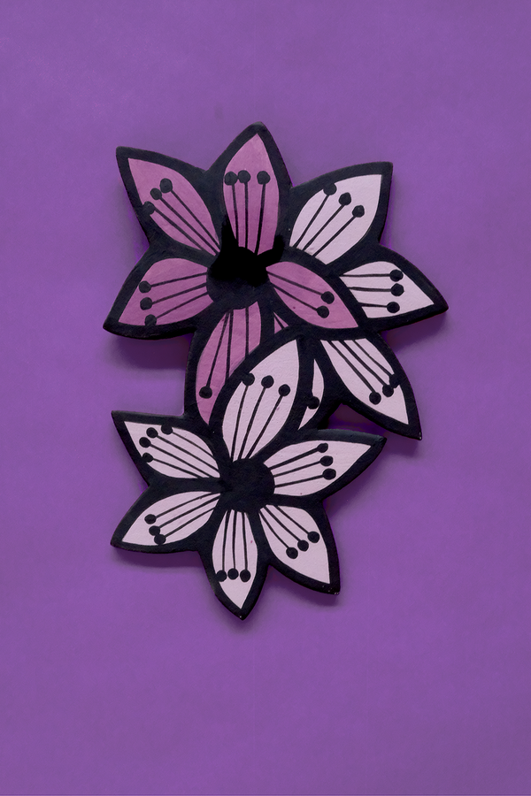 Wall Flower Tile (purple)