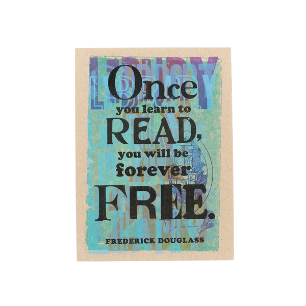 Load image into Gallery viewer, Bookish Letterpress (Frederick Douglass quote) by Kennedy Prints
