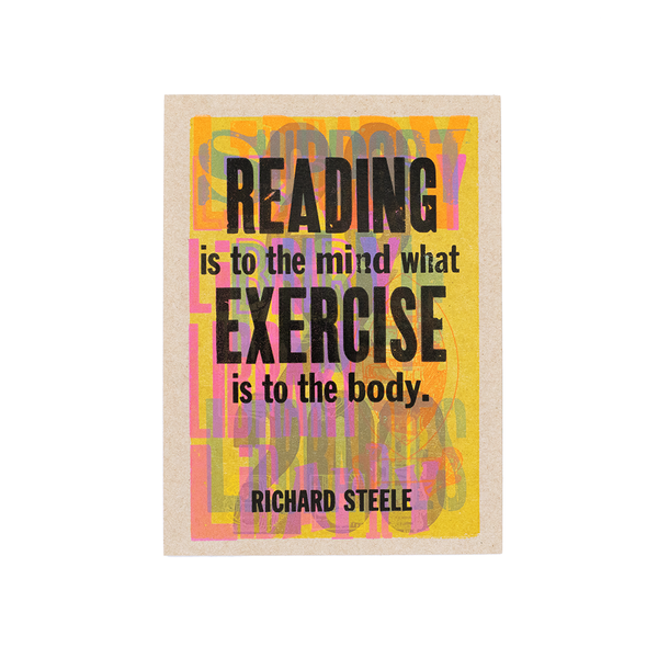 Bookish Letterpress (Richard Steele quote) by Kennedy Prints